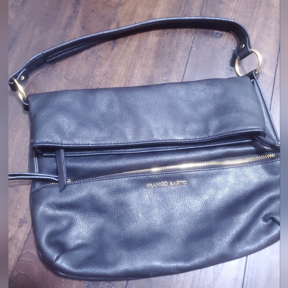 EUC Franco Sarto Fold Over Black  Purse